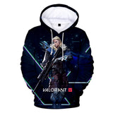 Juego VALORANT Sova Sudadera Cosplay Navidad Fiesta 3D Impreso Casual