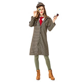 Sherlock Holmes Cosplay Halloween Carnaval Traje Conjunto de Fiesta Traje para Adultos Femenino