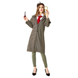 Sherlock Holmes Cosplay Halloween Carnaval Traje Conjunto de Fiesta Traje para Adultos Femenino