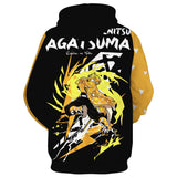 Anime Demon Slayer Agatsuma Zenitsu Sudadera Cosplay Navidad Fiesta 3D Impreso Casual