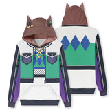 Anime Uma Musume Pretty Derby Tosen Jordan Sudadera Cosplay Navidad Fiesta 3D Impreso