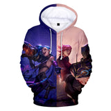 Juego League of Legends Arcane lol Sudadera Cosplay Navidad Fiesta 3D Impreso Casual