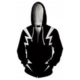 Anime My Hero Academia Denki Kaminari Sudadera Cosplay Navidad Fiesta 3D Impreso con cremallera