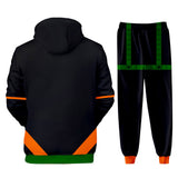 Anime My Hero Academia Bakugou Katsuki Conjunto de pantalones Sudadera con Capucha Estampada Unisex.