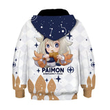 Juego Genshin Impact Paimon Niños Sudadera Cosplay Navidad Fiesta 3D Impreso Casual