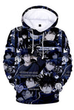 Anime Jujutsu Kaisen Guerra de Hechiceros Fushiguro Megumi Sudadera con Capucha Estampada Unisex