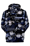 Anime Jujutsu Kaisen Guerra de Hechiceros Fushiguro Megumi Sudadera con Capucha Estampada Unisex