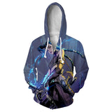 Juego League of Legends Arcane lol Sudadera Cosplay Navidad Fiesta 3D Impreso Casual con Cremallera