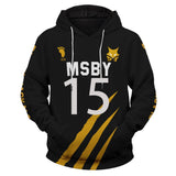 MSBY Black Jackal #15 Kiyoomi Sakusa Cosplay Sudadera Haikyuu!! Sudadera Estampada con Capucha Unisex