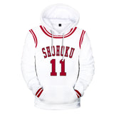 Anime SLAM DUNK Kaede Rukawa Sudadera Cosplay Navidad Fiesta 3D Impreso Casual