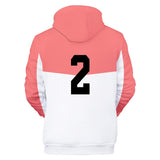 Haikyuu!! Sudadera Wakutani Minami Escuela Secundaria hunki Kawatabi Cosplay Sudadera con Capucha Unisex