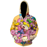 Anime Rugrats in Paris Sudadera Cosplay Navidad Fiesta 3D Impreso Casual Con Cremallera