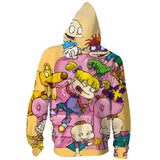 Anime Rugrats in Paris Sudadera Cosplay Navidad Fiesta 3D Impreso Casual Con Cremallera