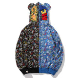 Tiburón Sudadera Cosplay Navidad Fiesta 3D Impreso Casual Chaqueta con Cremallera