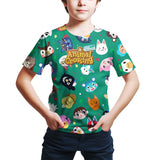 Animal Crossing Camiseta Bosque de Los Animales Camiseta Casual de Verano para Niños