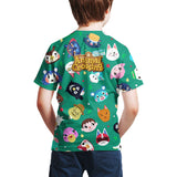 Animal Crossing Camiseta Bosque de Los Animales Camiseta Casual de Verano para Niños