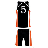 Haikyuu!! Karasuno Escuela Secundaria Club de Voleibol Cosplay Chaleco y Pantalones Cortos de Verano Ropa 2 Piezas para Masculino