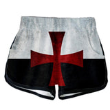 Knights Templar Caballeros Templarios Cosplay Top y Pantalones Ropa Casual de Verano 2 Piezas para Femenino