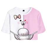 Juego Danganronpa Monomi Cosplay Camiseta Pantalón 3D Impreso Casual Deportivo Conjunto