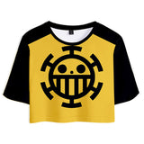 Anime One Piece Trafalgar Law Uniforme deportivo Top shorts conjuntos de dos piezas mujer Cosplay Disfraz Halloween