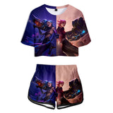 Juego League of Legends Arcane lol Cosplay Camiseta Pantalón Navidad Fiesta 3D Impreso Casual