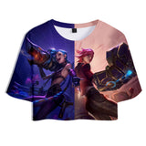 Juego League of Legends Arcane lol Cosplay Camiseta Pantalón Navidad Fiesta 3D Impreso Casual