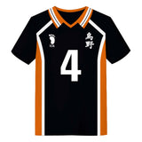 Haikyuu!! Camiseta Karasuno Escuela Secundaria Away Uniforme de Equipo Nishinoya Yuu Cosplay Camiseta Casual Unisex