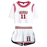 Anime SLAM DUNK Kaede Rukawa Cosplay Camiseta Pantalón Navidad Fiesta 3D Impreso Casual