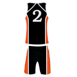 Haikyuu!! Karasuno Escuela Secundaria Club de Voleibol Cosplay Chaleco y Pantalones Cortos de Verano Ropa 2 Piezas para Masculino