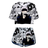 Anime Jujutsu Kaisen Gojo Satoru Cosplay Halloween Uniforme Disfraz deportivo conjunto dos piezas mujer