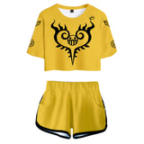 Anime One Piece Trafalgar Law Uniforme deportivo Top shorts conjuntos de dos piezas mujer Cosplay Disfraz Halloween