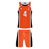 Haikyuu!! Karasuno Escuela Secundaria Club de Voleibol Cosplay Chaleco y Pantalones Cortos de Verano Ropa 2 Piezas para Masculino