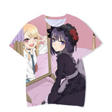 Anime My Dress-Up Darling Marin Kitagawa Camiseta Cosplay Navidad Fiesta 3D Impreso Casual