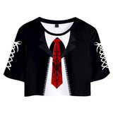 Juego Danganronpa Celestia Ludenberck Cosplay Camiseta Pantalón 3D Impreso Casual Deportivo Conjunto