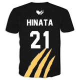 Haikyuu!! Camiseta MSBY Black Jackal #21 Hinata Shoyo Cosplay Camiseta Casual Unisex