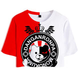 Danganronpa Top y Pantalones Cortos Monokuma Ropa de Verano 2 Piezas para Femenino