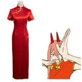 Anime Chainsaw Man - Power Cheongsam Cosplay Disfraz Traje Vestido Qi Pao Halloween Fiesta