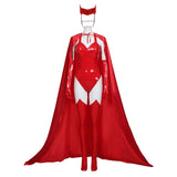 TV WandaVision Scarlet Witch Wanda Maximoff Cosplay Disfraz Halloween Fiesta Conjunto Carnaval Sensual