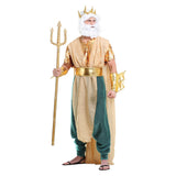 Película The Little Mermaid Triton/Trenton King Cosplay Disfraz Adulto Traje De Carnaval Halloween Fiesta