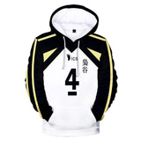 Bokuto Koutarou Cosplay Sudadera Haikyuu!! Sudadera con 3D Impreso y Capucha Unisex