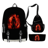 3 Piezas Demon Slayer: Kimetsu no Yaiba Conjunto de Mochila Bolsa de Escuela para Estudiantes Mochila de Viaje