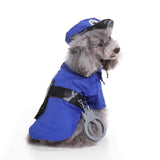 Mascota Policía Halloween Carnaval Cosplay Disfraz para Perro Gato