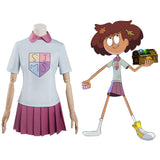 Series de Televisión Amphibia Anne Cosplay Navidad Uniforme Disfraz Falda Vestido Carnaval Traje Per.