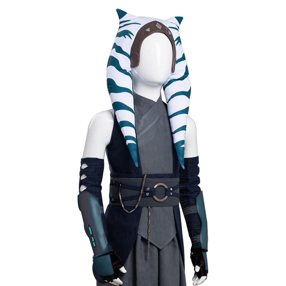  Masfrida Disfraz de Ahsoka Tano para adultos, disfraz de  cosplay con tocado Tano, accesorios para niños para Halloween (5T) : Ropa,  Zapatos y Joyería