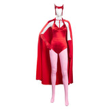 Series de TV WandaVision Scarlet Witch Wanda Maximoff Mono Capa Cosplay Disfraz Halloween Fiesta Conjunto Carnaval Per.