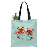 Animal Crossing Bosque de Los Animales Bolsa de Arpillera de Hombro Bolsa Reutilizable Plegable de Viaje o de Compra