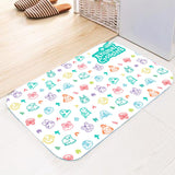 Animal Crossing Bosque de Los Animales Alfombra Antideslizante Absorbente de Agua Alfombrilla de Baño o Bañera Decoración Hogareña