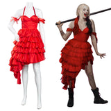 Película The Suicide Squad 2021 Harley Quinn Cosplay Halloween Vestido Roja Fiesta Carnaval Disfraz Per.