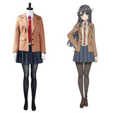 Anime Rascal Does Not Dream of a Dreaming Girl-Azusagawa Sakuta/Sakurajima Mai Uniforme Cosplay Disfraz Halloween Carnaval Traje