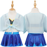 Película Frozen Anna Niños Cosplay Navidad Disfraz Traje Vestido Falda